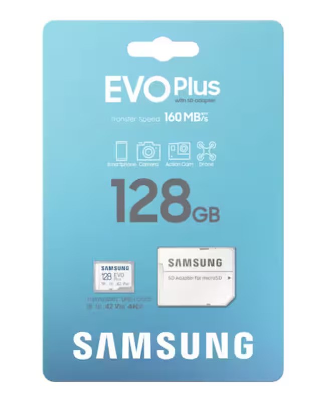 Samsung 128GB Micro SDXC EVO Plus Gen2 Memory Card