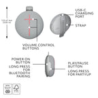 Ultimate Ears MINIROLL Portable Bluetooth Speaker (Grey)