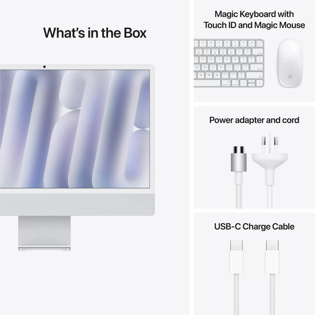 Apple iMac 24" Retina 4.5K with M4 10C CPU/10C GPU 24GB 512GB SSD (2024) (Silver)