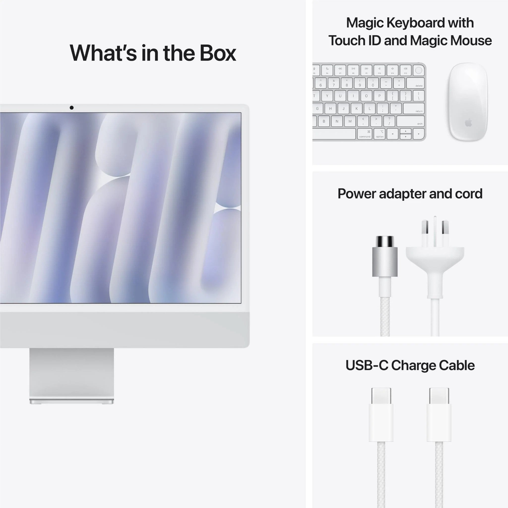 Apple iMac 24" Retina 4.5K with M4 10C CPU/10C GPU 24GB 512GB SSD (2024) (Silver)