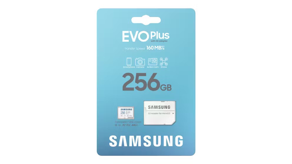 Samsung 256GB Micro SDXC EVO Plus Gen2 Memory Card