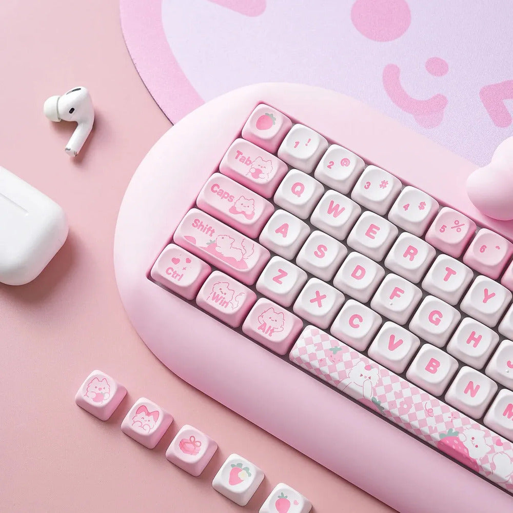 Open Box YUNZII C68 Meow Wireless Mechanical Keyboard (Pink) (Milk Switch) 