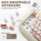 YUNZII C68 Meow Wireless Mechanical Keyboard (Coffee) (Milk Switch)