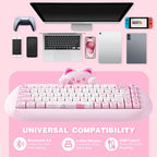 Open Box YUNZII C68 Meow Wireless Mechanical Keyboard (Pink) (Milk Switch) 