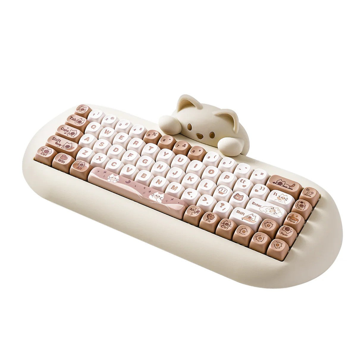YUNZII C68 Meow Wireless Mechanical Keyboard (Coffee) (Milk Switch)