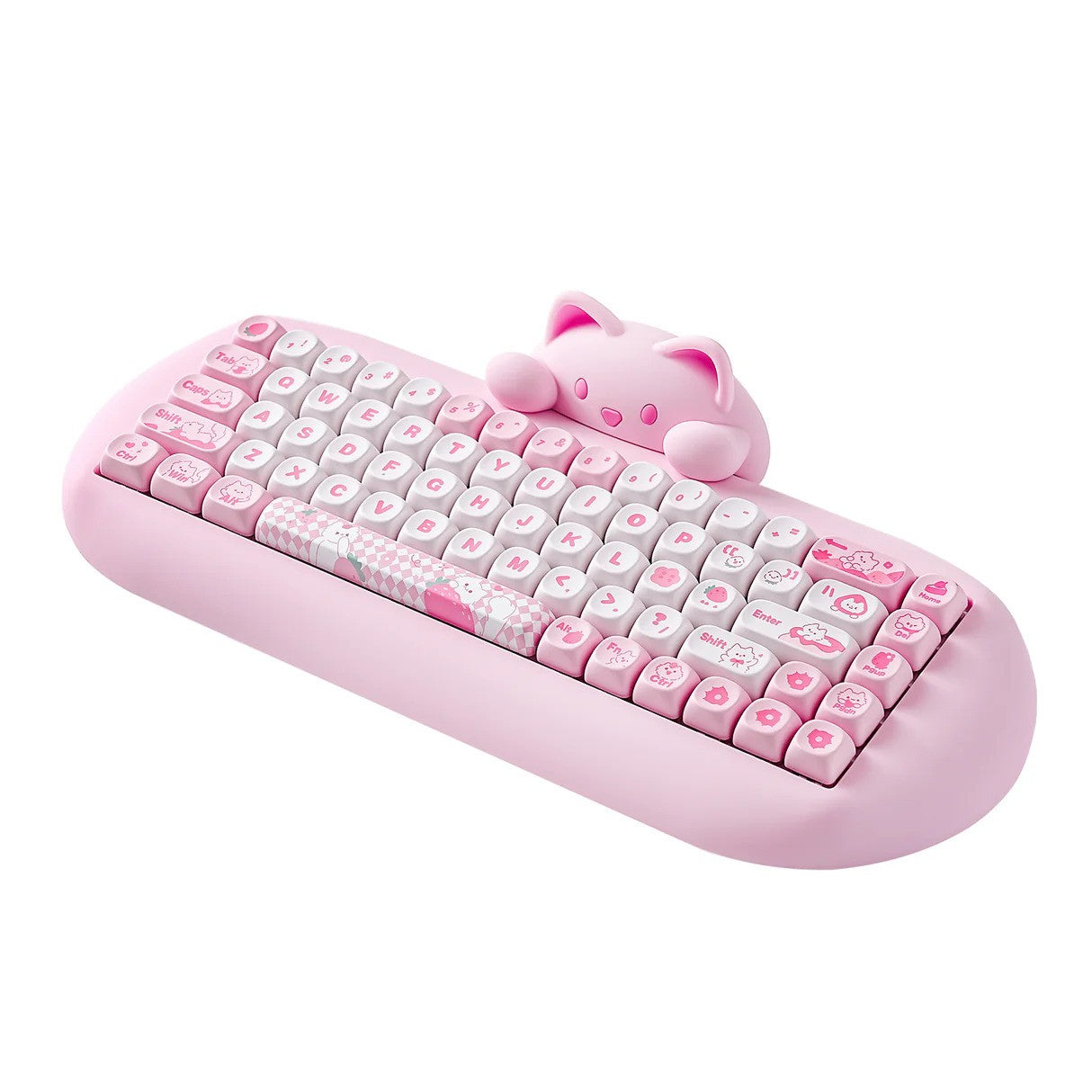 YUNZII C68 Meow Wireless Mechanical Keyboard (Pink) (Milk Switch)