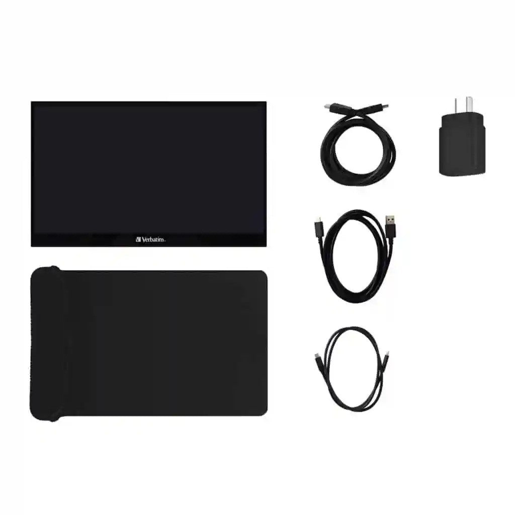 Open Box  Verbatim Portable Touchscreen Monitor 15.6" Full HD 1080p Metal