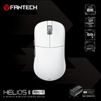 Fantech HELIOS II PRO S Wireless Gaming Mouse with 8K Polling Rate Booster (White).