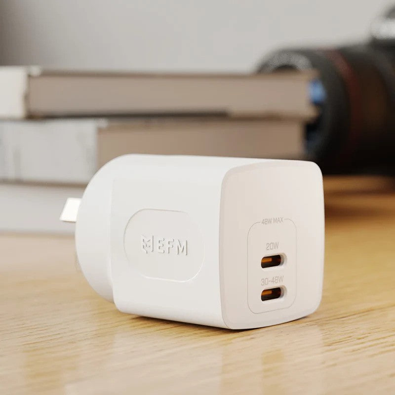 EFM 48W GaN Wall Charger with Power Delivery and PPS (White)