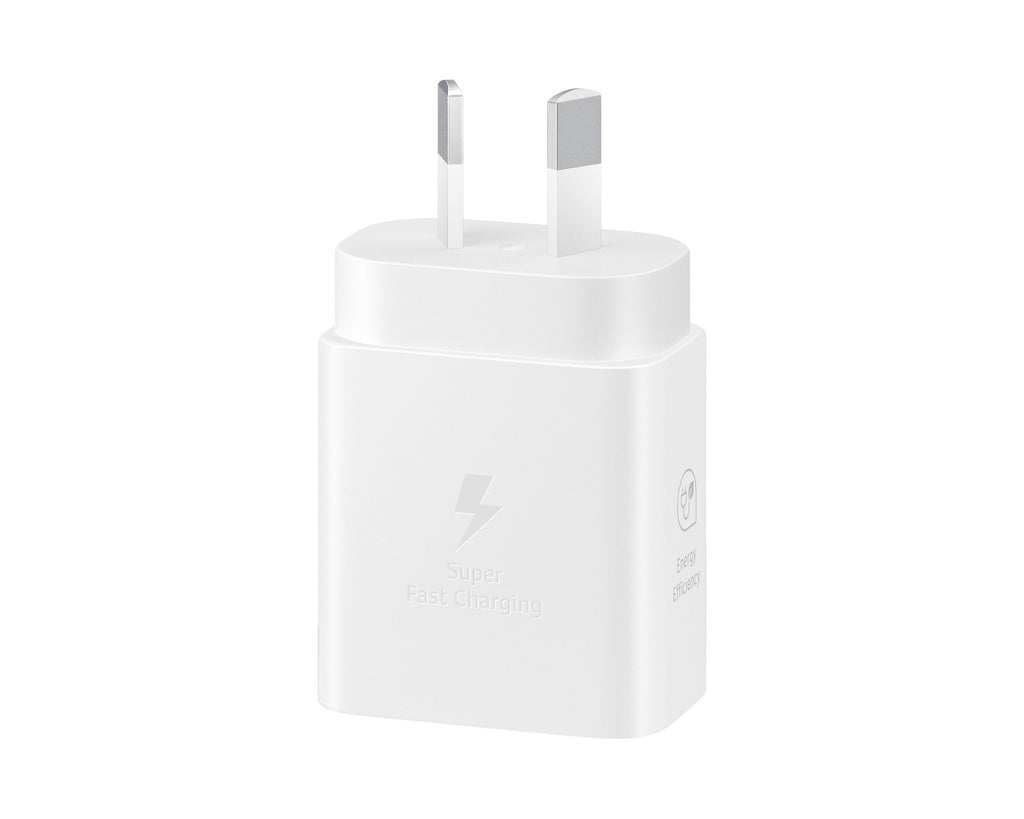 Samsung 25W Power Adapter (White) with 1M USB-C Cable (White)
