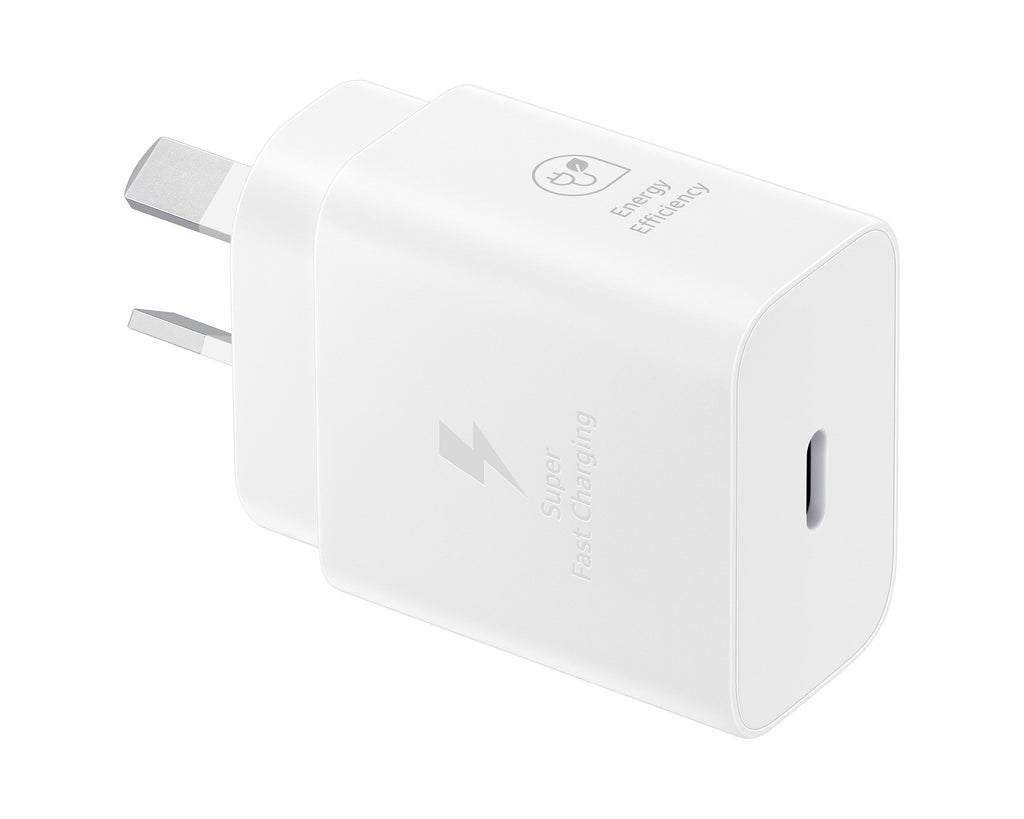 Samsung 25W Power Adapter (White) with 1M USB-C Cable (White)