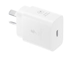Samsung 25W Power Adapter (White) with 1M USB-C Cable (White)