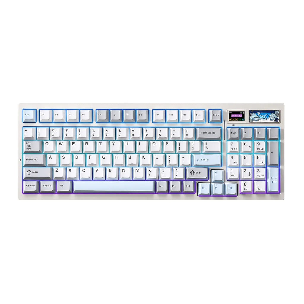 YUNZII IF99 Mechanical Keyboard with LCD Screen (White) (Cocoa Cream V2) 