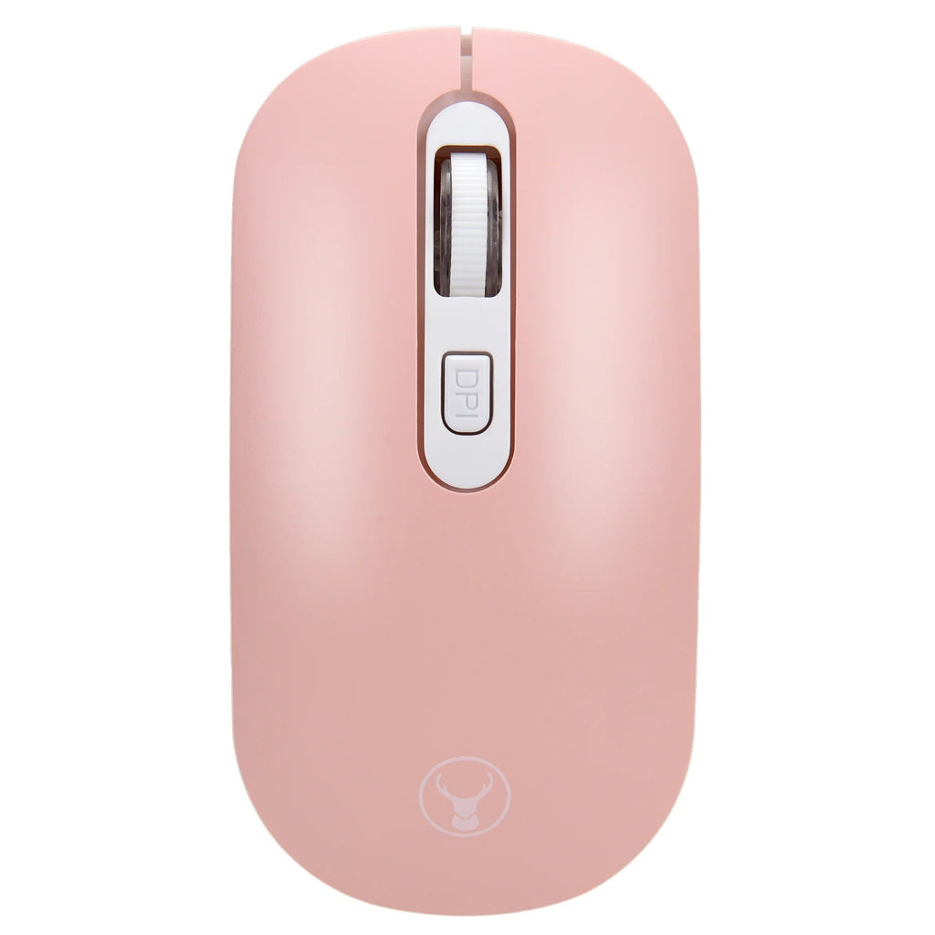 Bonelk KM-322 Slim Wireless Keyboard and Mouse Combo (Salmon)
