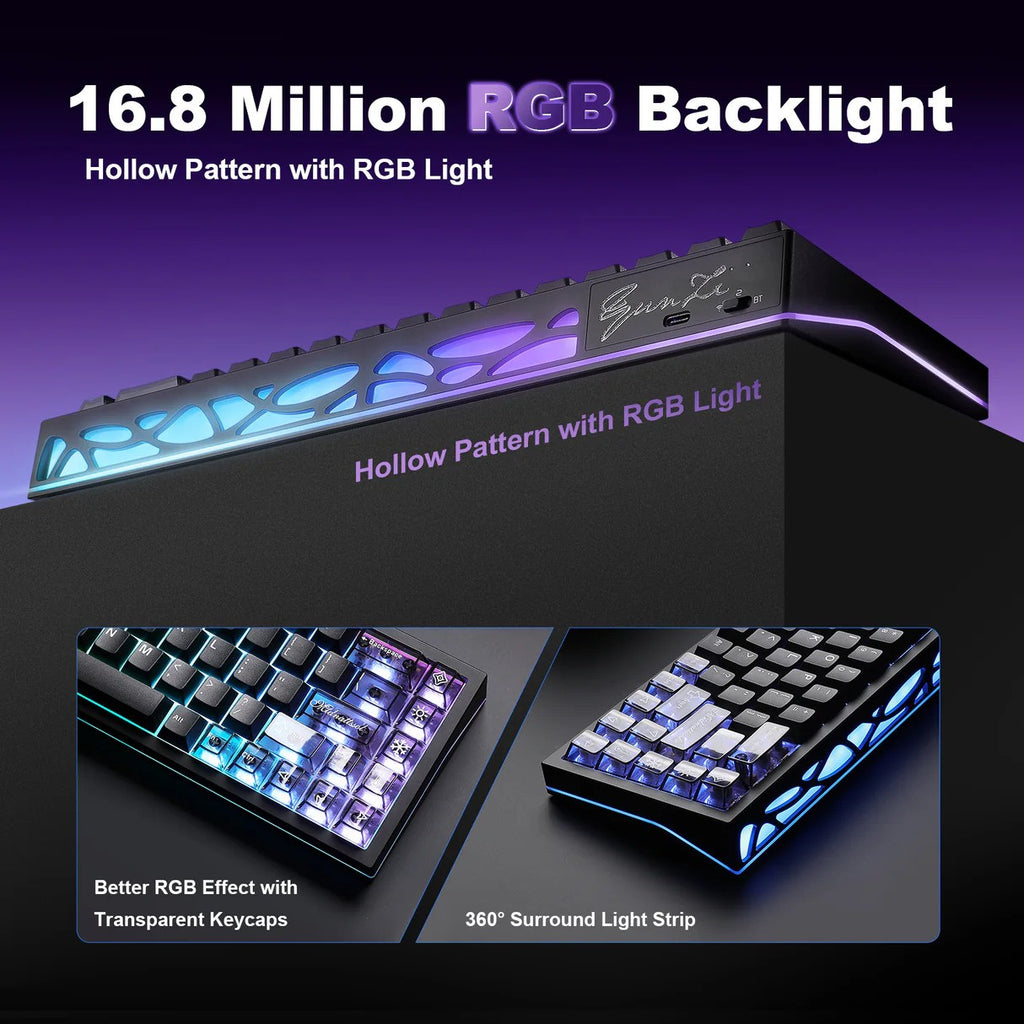 YUNZII AL65 65% Mechanical Keyboard (Black) (Milk V2 Switch)
