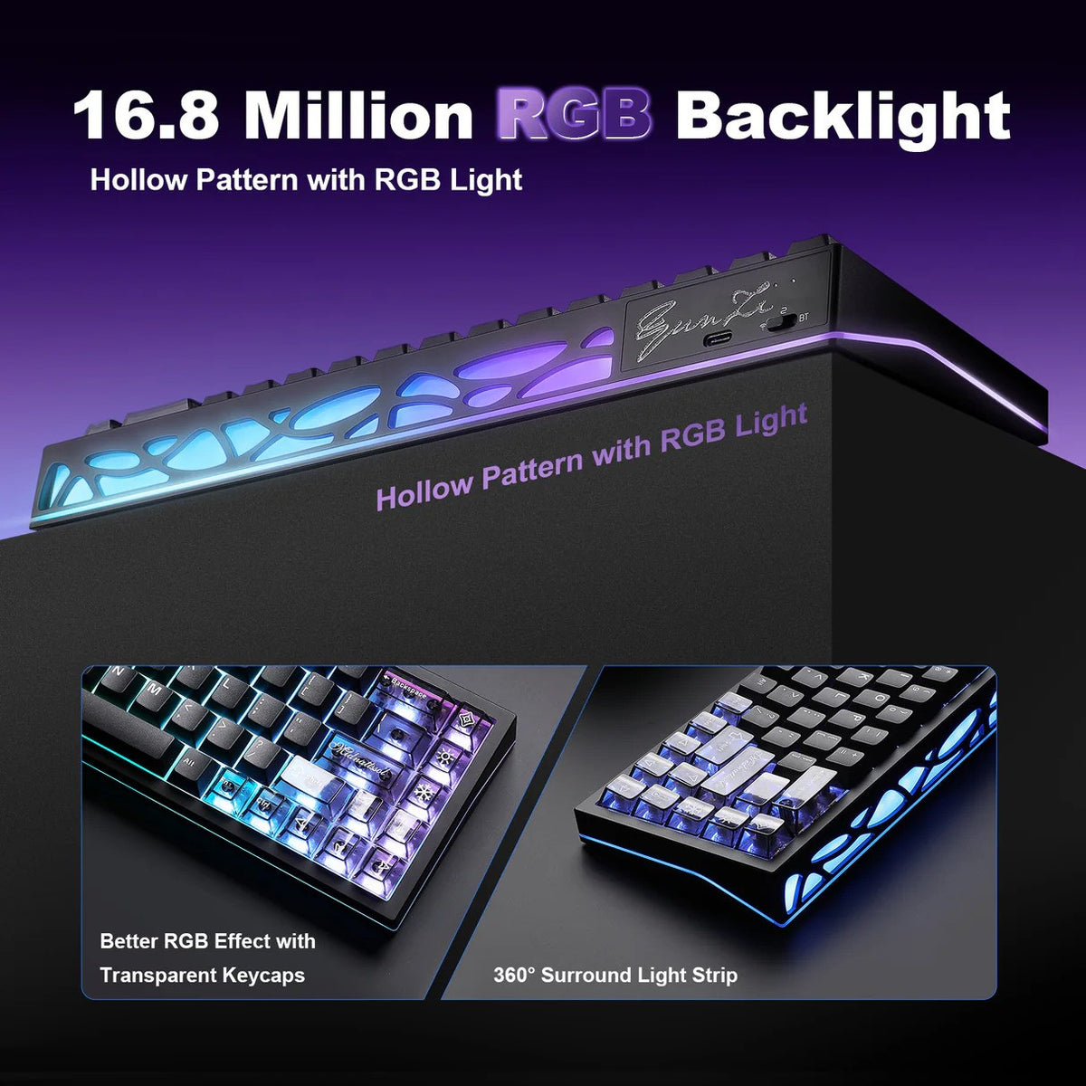 YUNZII AL65 65% Mechanical Keyboard (Black) (Milk V2 Switch)