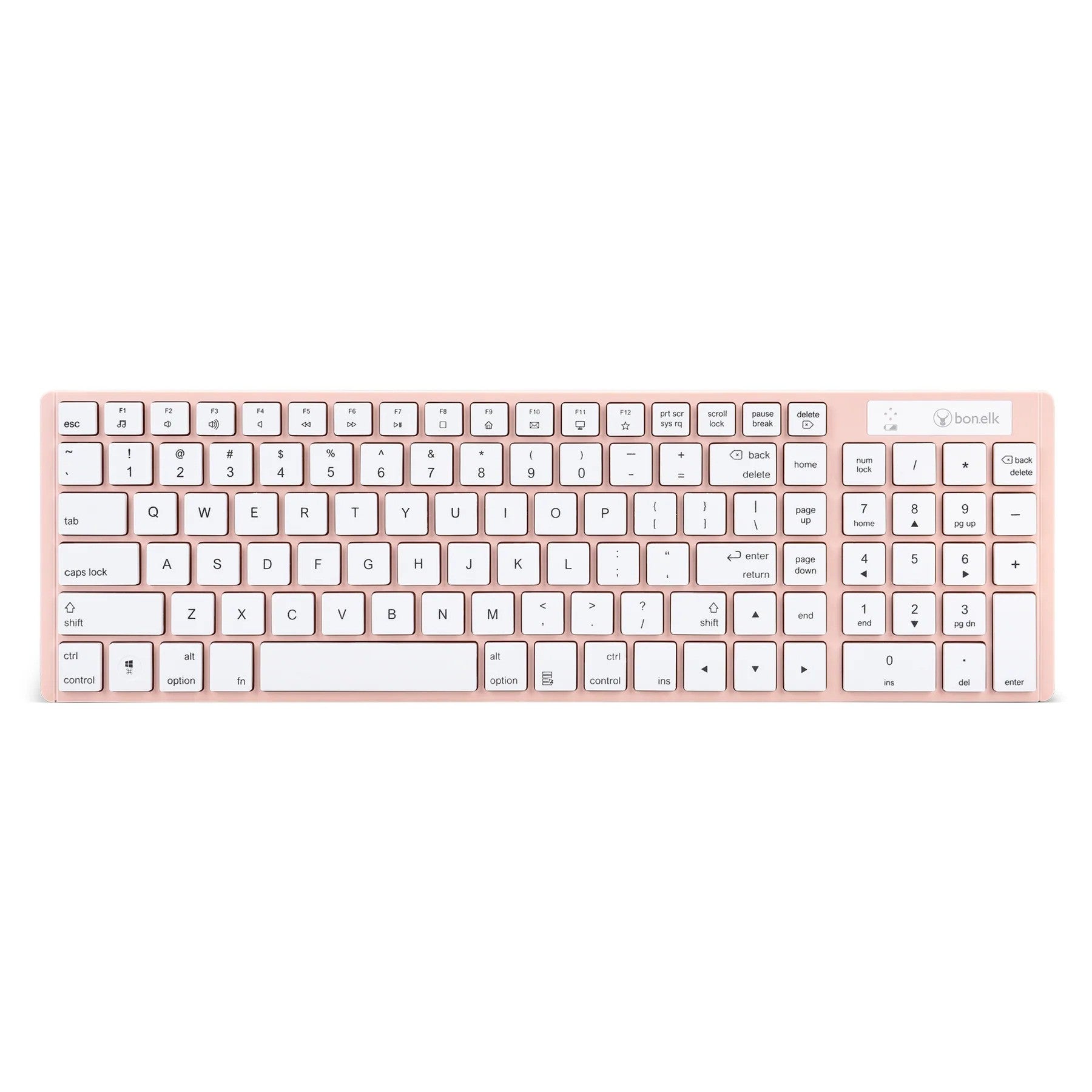 Bonelk KM-322 Slim Wireless Keyboard and Mouse Combo (Salmon)