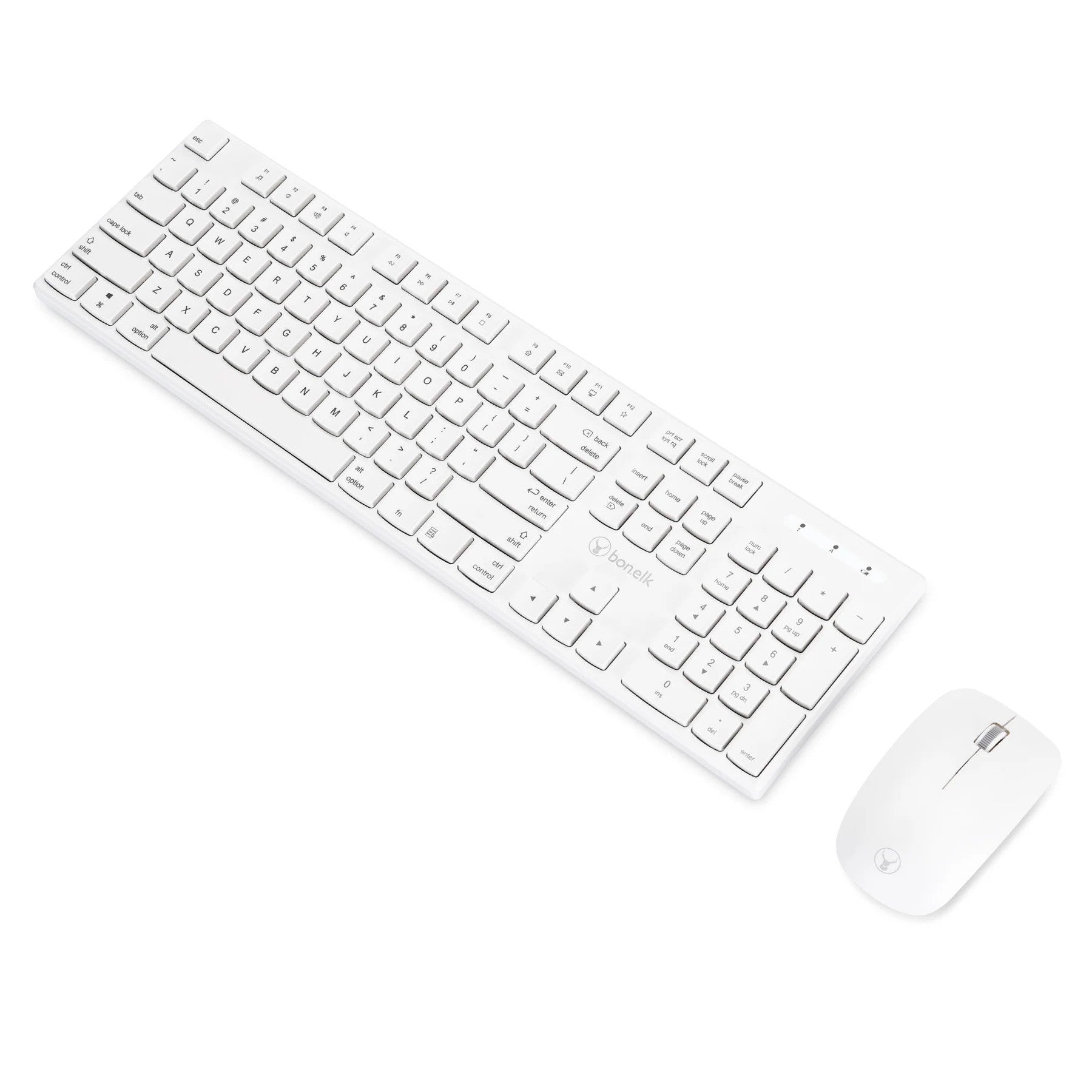 Bonelk KM-314 Slim Wireless Keyboard and Mouse Combo (White)