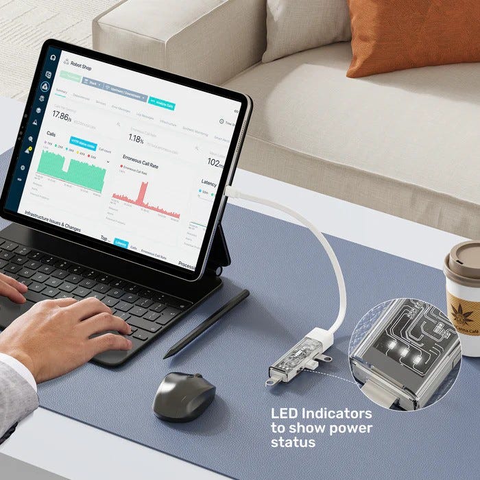 Unitek Bi-Directional Hub with Detachable Cable (White)