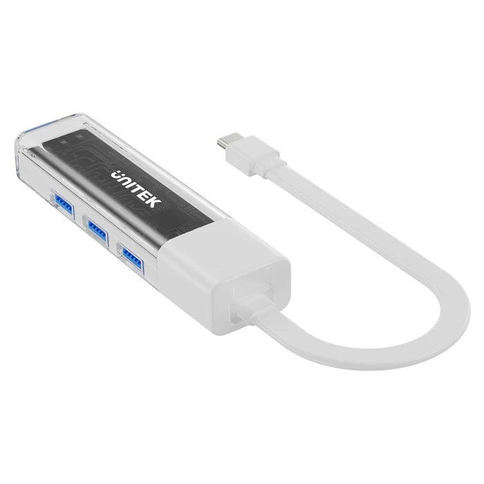 Unitek Bi-Directional Hub with Detachable Cable (White)