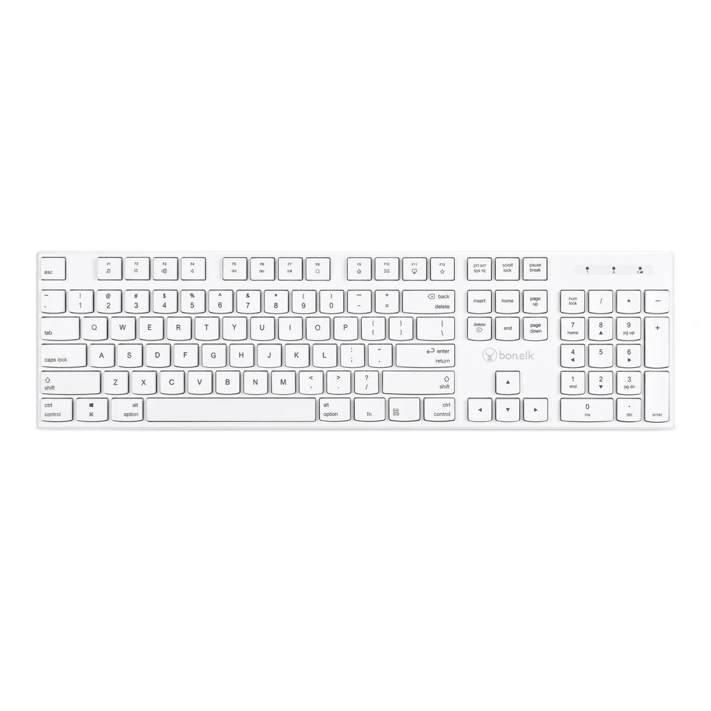 Bonelk KM-314 Slim Wireless Keyboard and Mouse Combo (White)