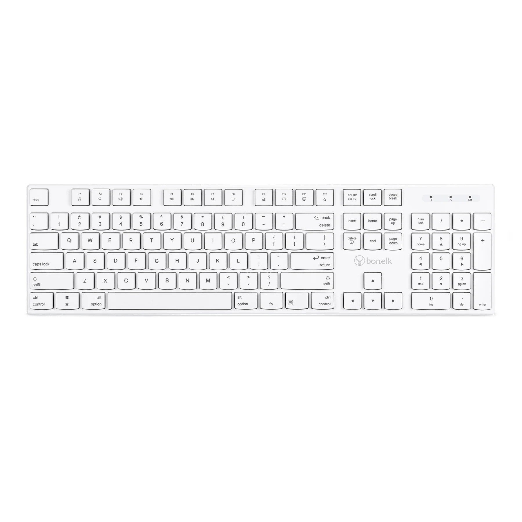 Bonelk KM-314 Slim Wireless Keyboard and Mouse Combo (White)
