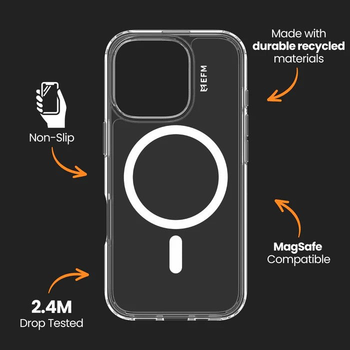 EFM Zurich MagSafe Case for Apple iPhone 16 Pro (Clear)