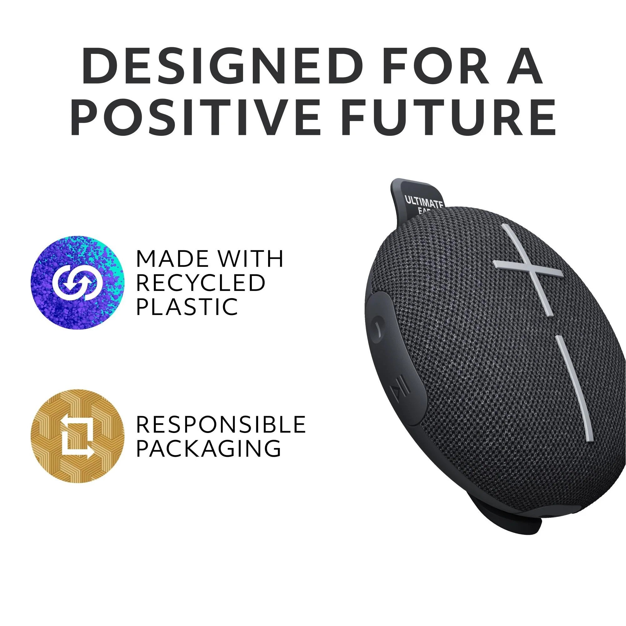  Ultimate Ears MINIROLL Portable Bluetooth Speaker (Black) 