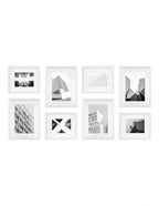 Gallery Wall Set - 8 White Photo Frames