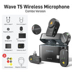 MAONO WAVE T5 Wireless Lavalier Microphone (2 MICS) (Camera