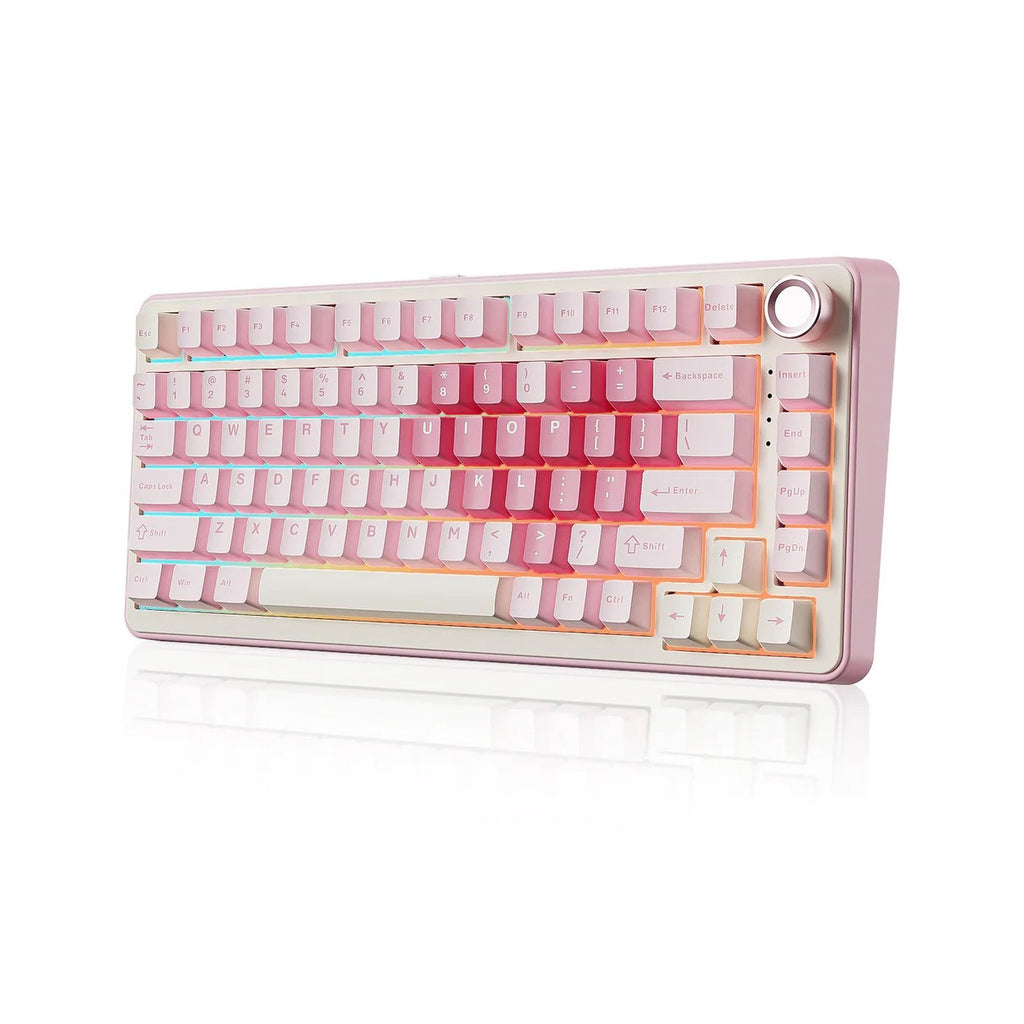 YUNZII B75 Pro 75% Mechanical Keyboard (Pink) (Cocoa Cream Switch) 