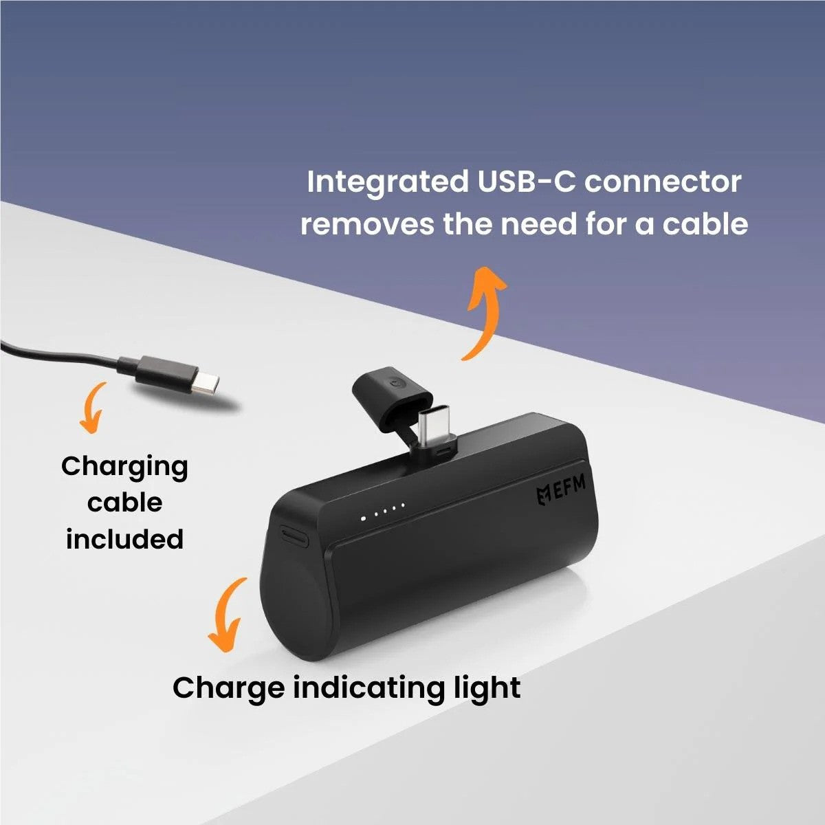 Damaged Box EFM Power On-The-Go 5K mAh Power Bank (Black)