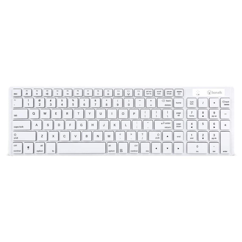 Bonelk KM-322 Slim Wireless Keyboard and Mouse Combo (White)