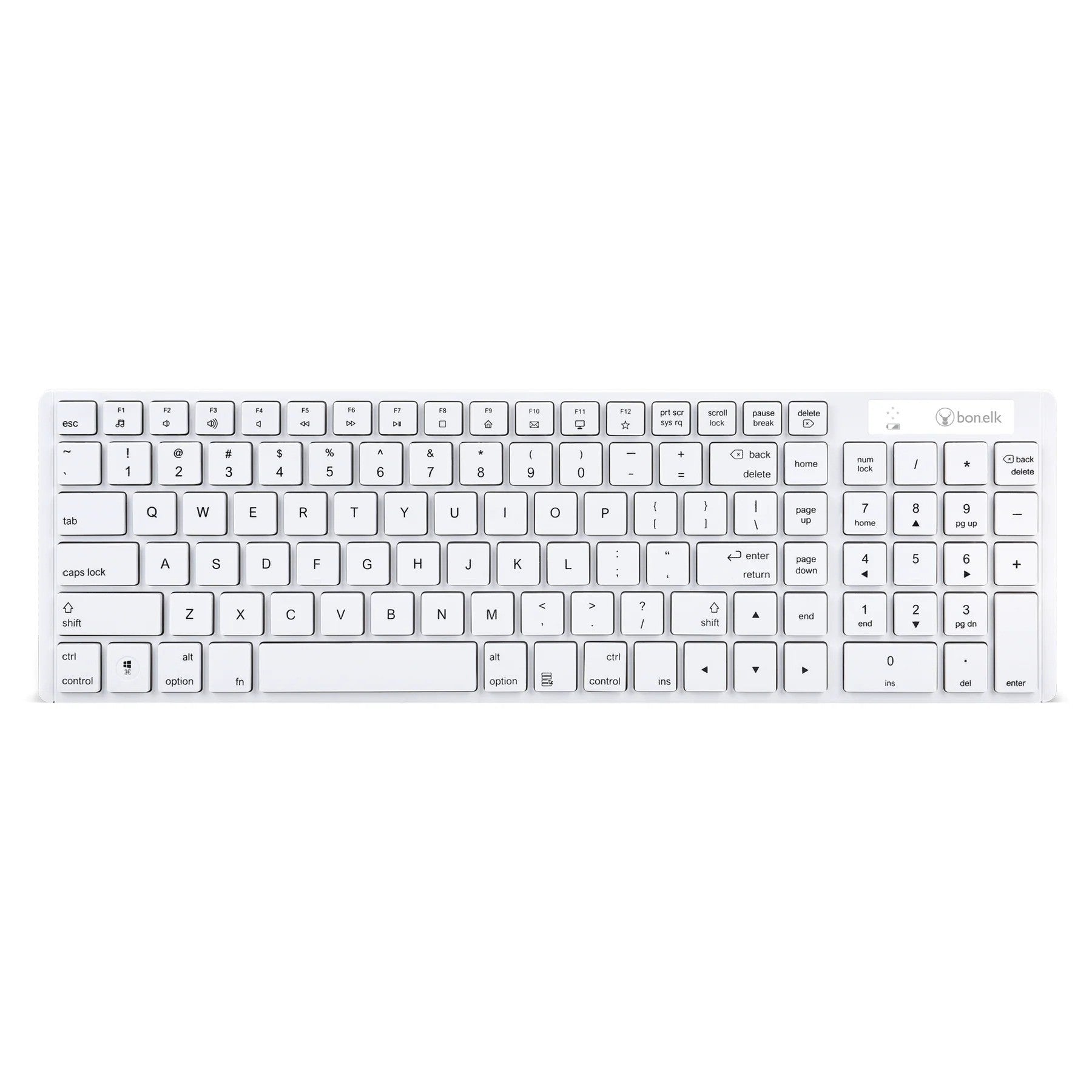 Bonelk KM-322 Slim Wireless Keyboard and Mouse Combo (White)