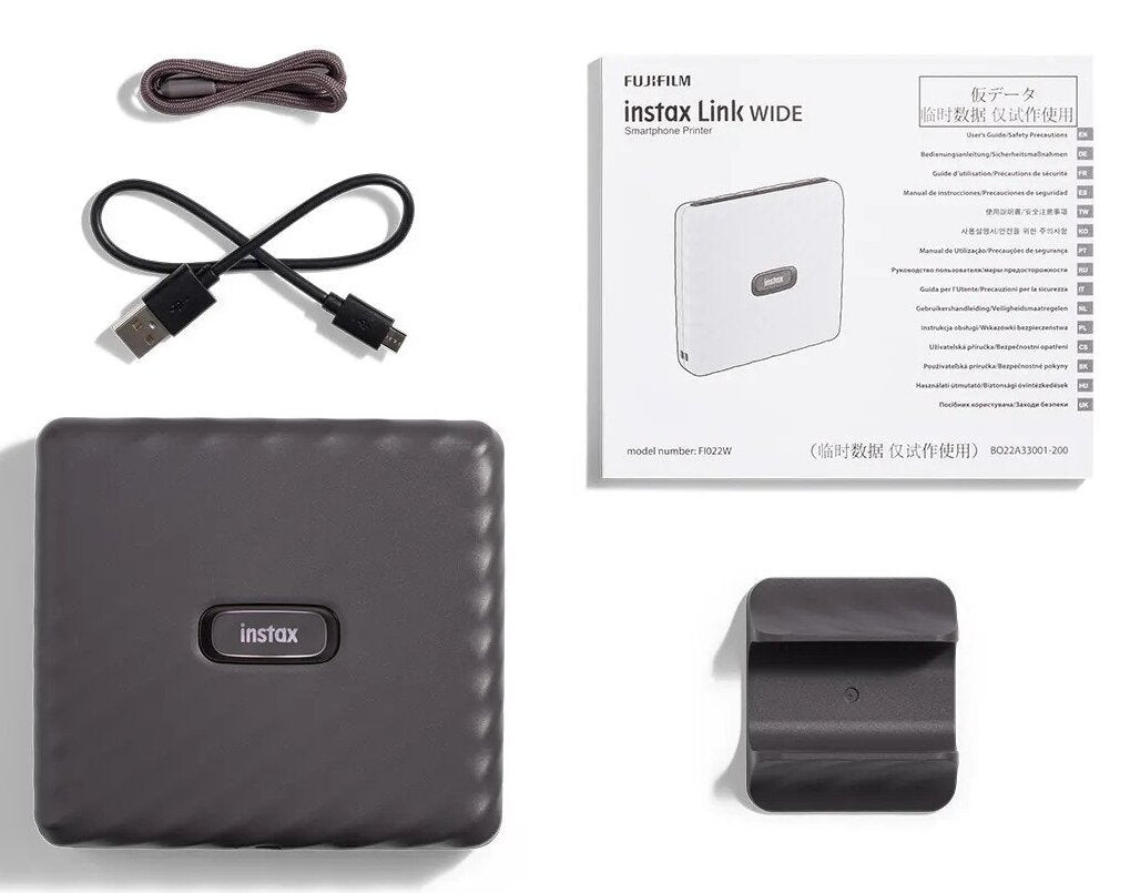 Fujifilm INSTAX Link WIDE Smartphone Printer - Mocha Gray