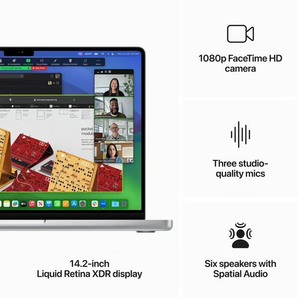 Open Box Apple Macbook Pro 14" with M3 8C CPU/10C GPU 8GB 512GB (Silver) EX DISPLAY