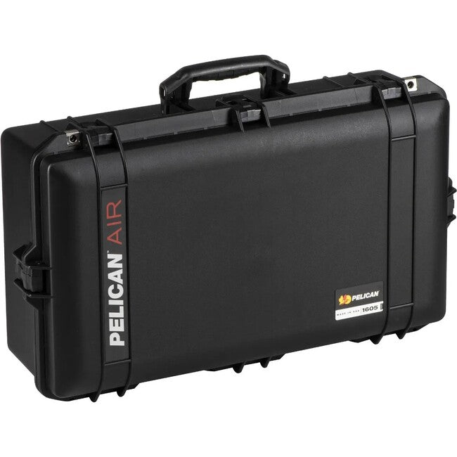 Pelican 1605 Air Case - Black with Padded Yellow Dividers