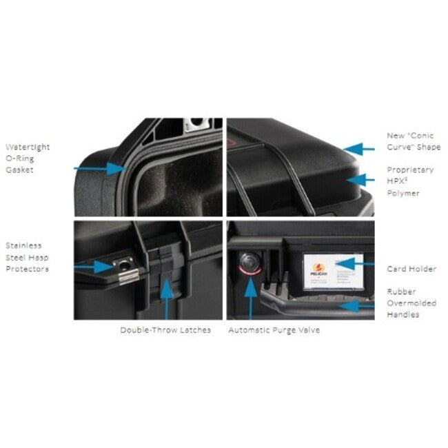 Pelican 1605 Air Case - Black without Foam