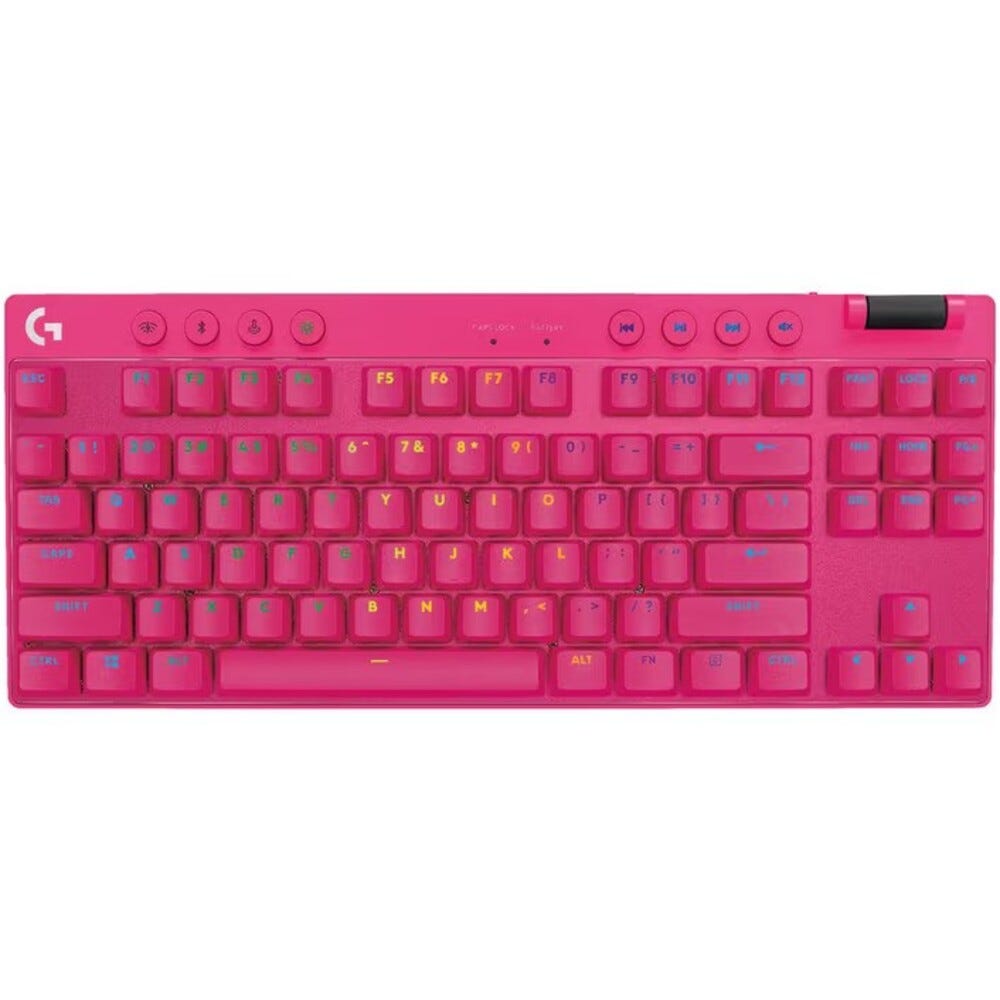 Logitech G PRO X TKL LIGHTSPEED Gaming Keyboard (Magenta)