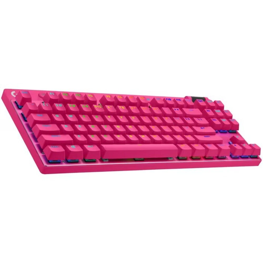 Logitech G PRO X TKL LIGHTSPEED Gaming Keyboard (Magenta)