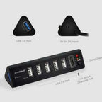 mbeat 7-Port USB 3.0 & USB 2.0 Hub with 2.1A Smart Charging Function