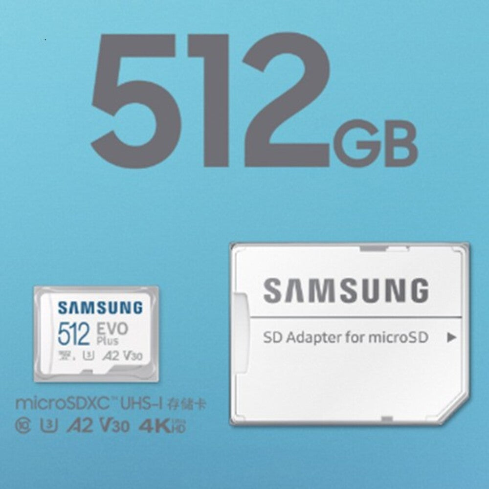 Samsung512GB Micro SDXC EVO Plus Gen2 Memory Card