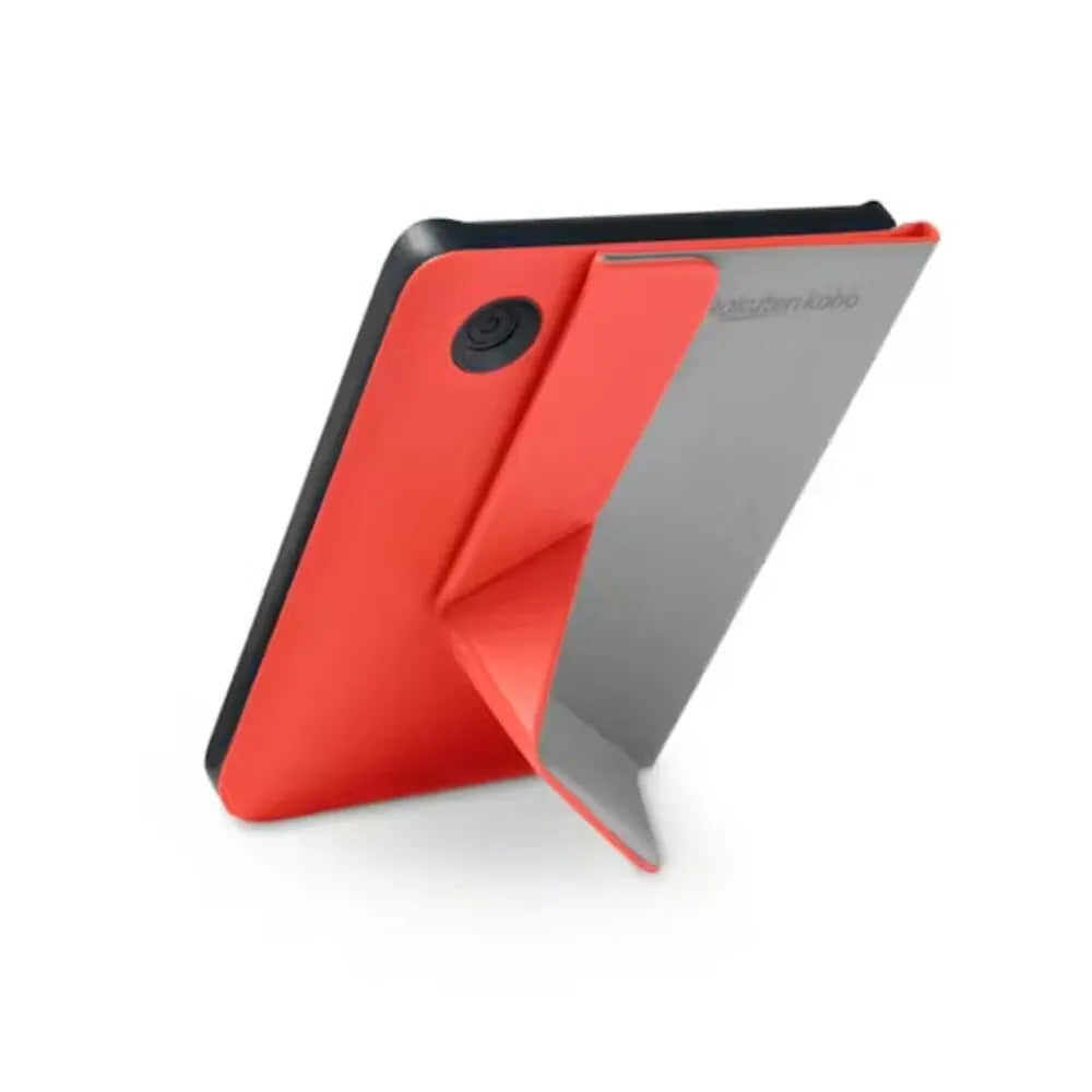 Kobo Clara Colour (Black) with SleepCover Case (Cayenne Red)