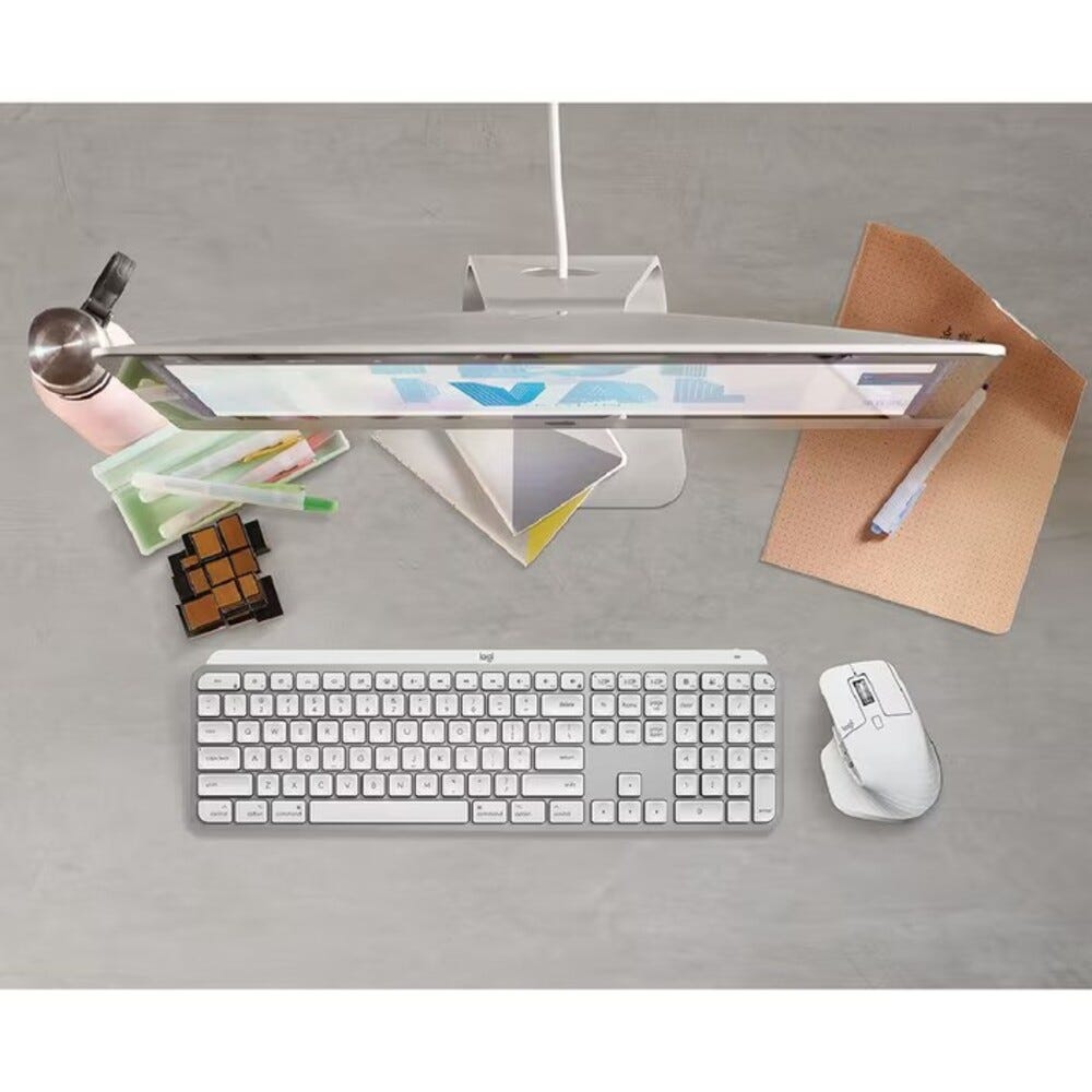 Logitech MX Keys S for Mac Wireless Keyboard (Pale Grey) 