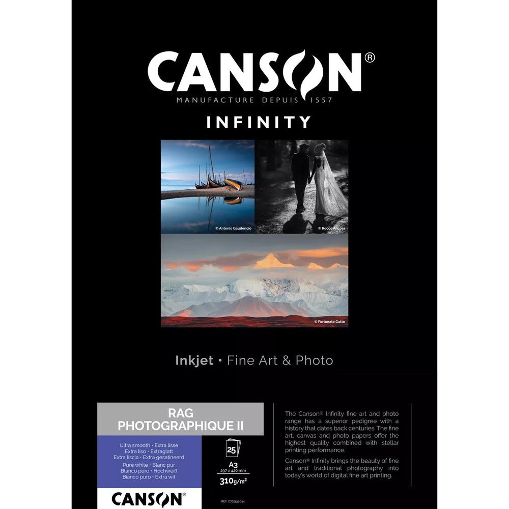 Canson Rag Photographique II 310gsm A3 25 Sheets