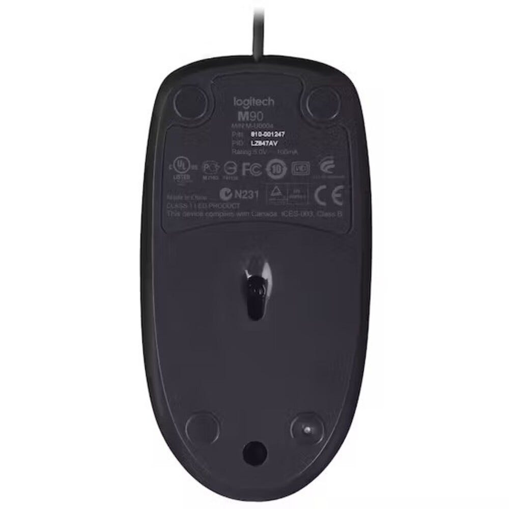 Logitech M90 Corded Mouse (Black)