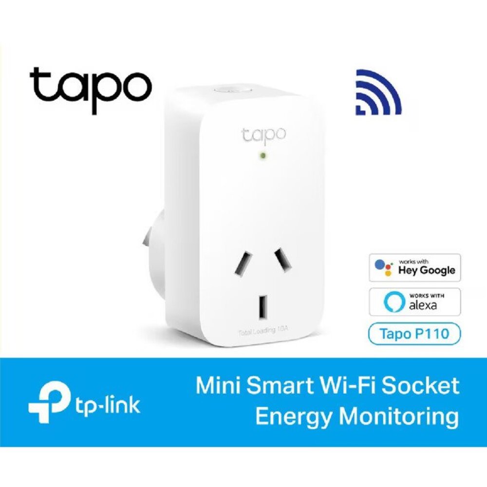 TP-Link Tapo Mini Smart Plug with Energy Monitoring (2 Pack)