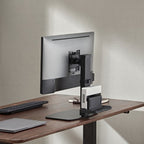 Brateck Vertical Lift Monitor Stand With Thin Client CPU Mount