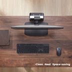 Brateck Vertical Lift Monitor Stand With Thin Client CPU Mount