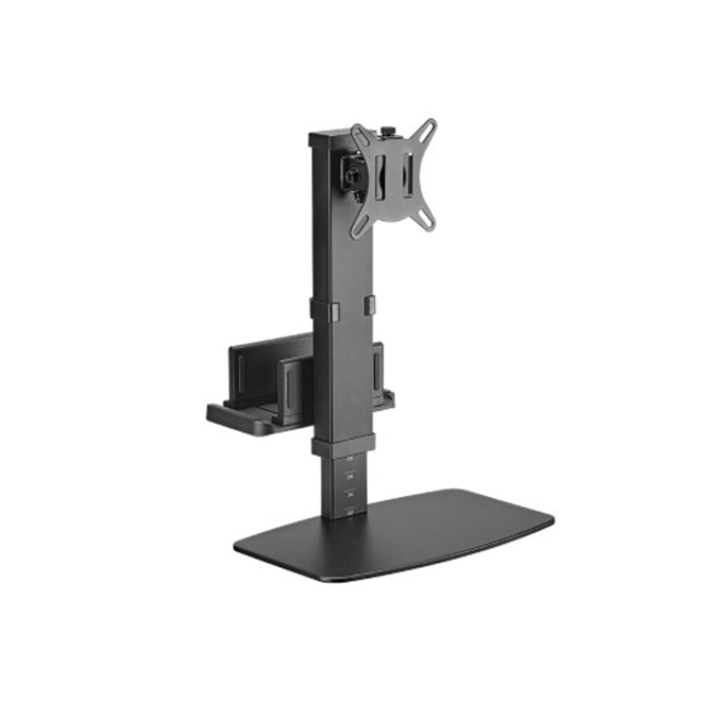 Brateck Vertical Lift Monitor Stand With Thin Client CPU Mount